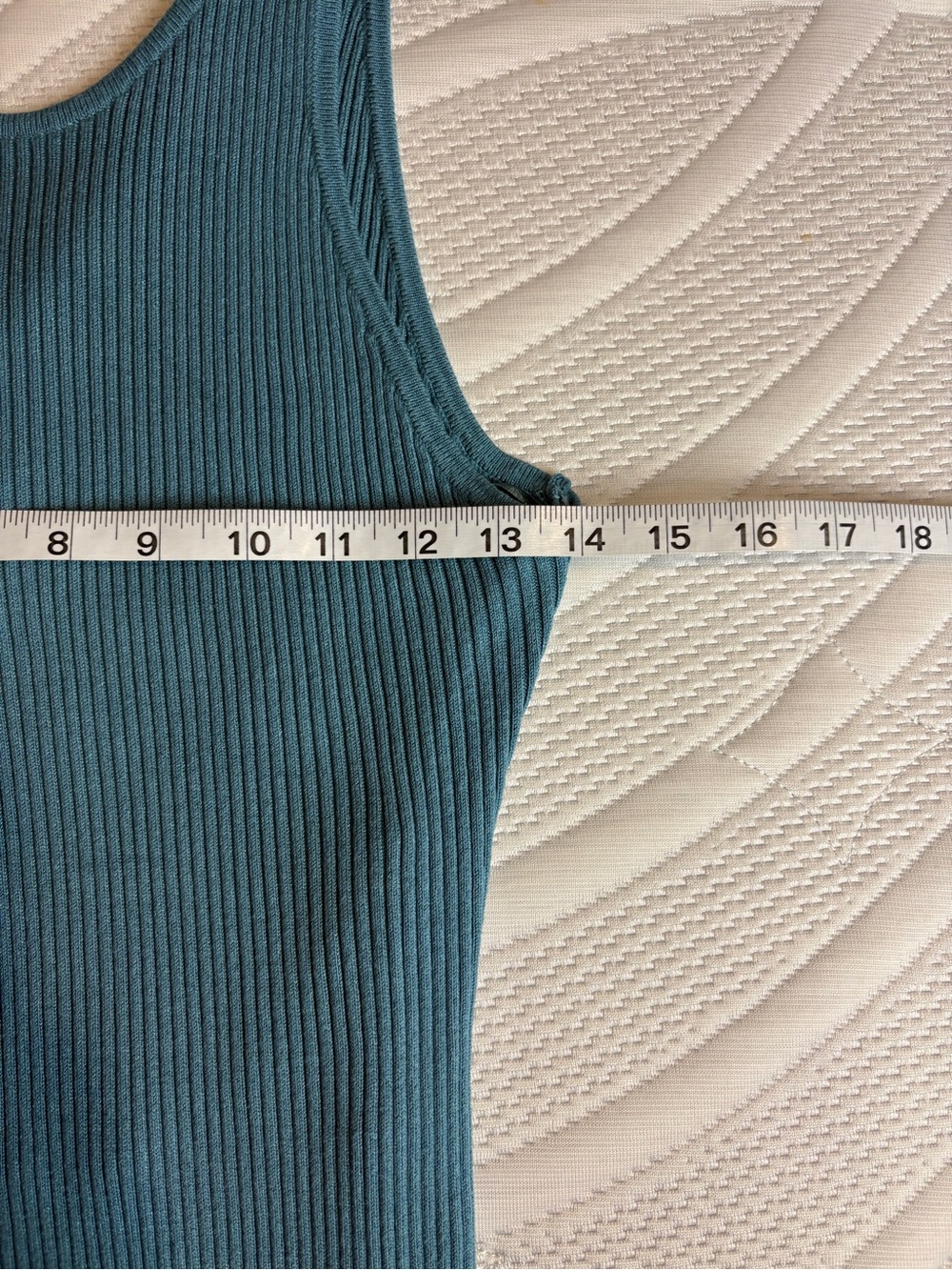 Sleeveless Ribbed Midi Dress in Teal Blue - Picture 8 of 12